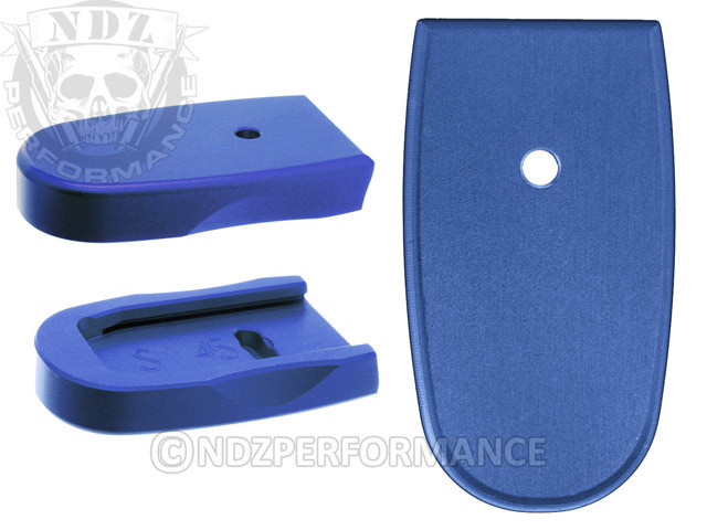 for Smith Wesson Shield .45 Magazine Base Floor Plate Blue Pick Lasered Image
