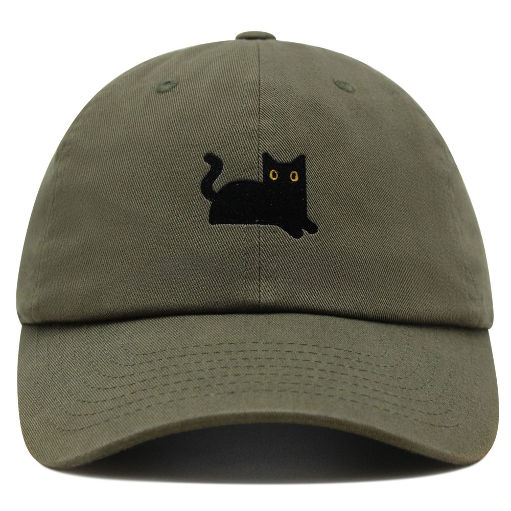 JPAK Black Cat Premium Dad Hat Premium Cotton Strapback Pet Animal Lover