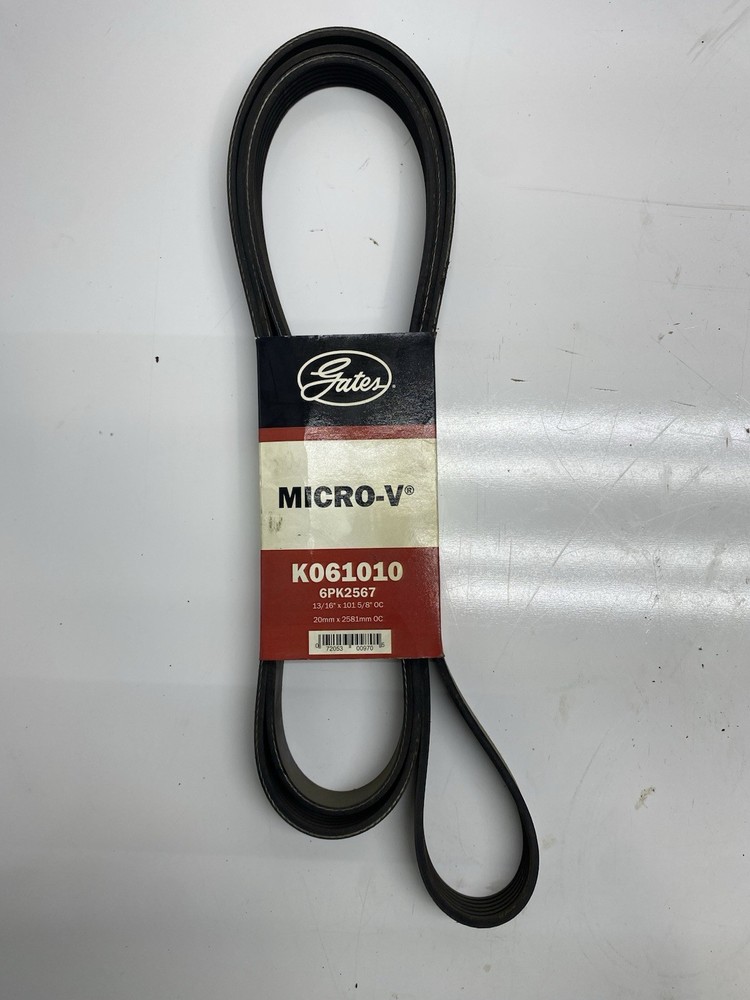 Gates K061010 FleetRunner Micro-V Serpentine Belt Green Stripe, New Old Stock