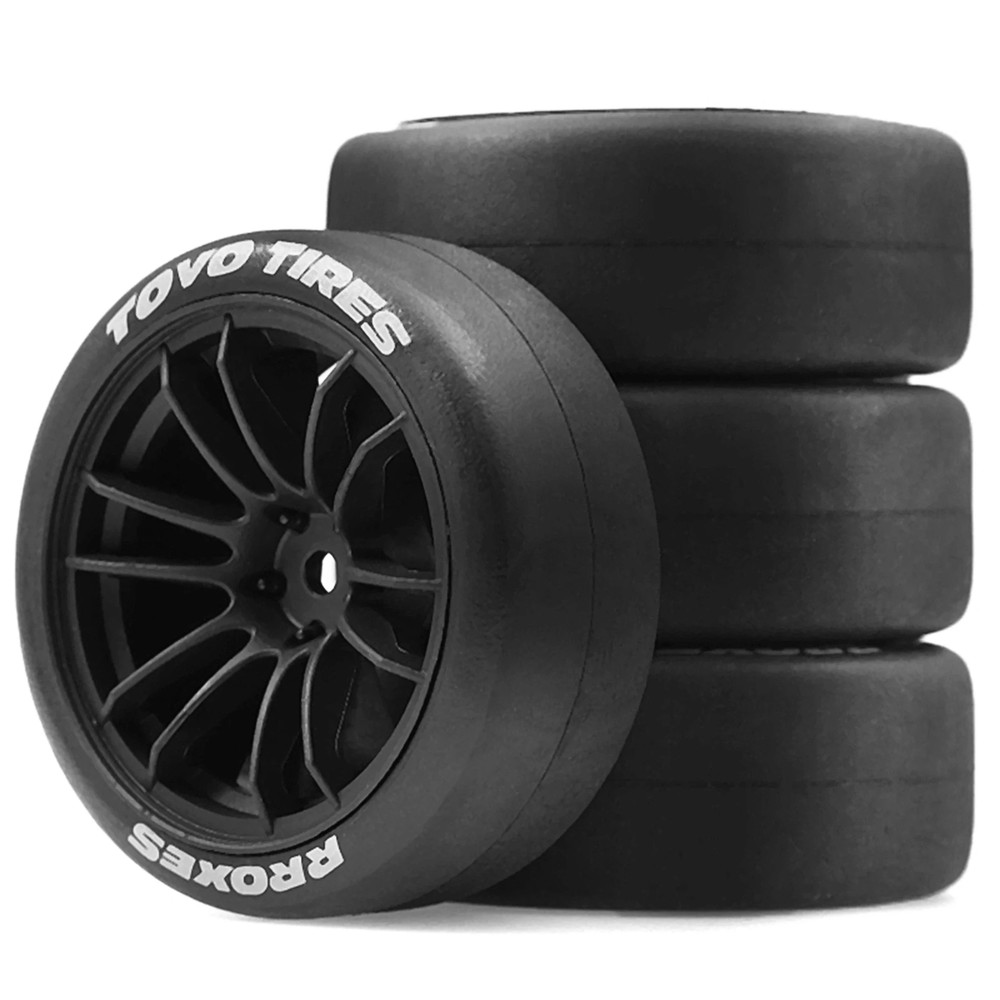 1/10 RC Car Wheel & Tire Set for HPI RS4 Tamiya TT01E TT02 Traxxas PTG2 A959