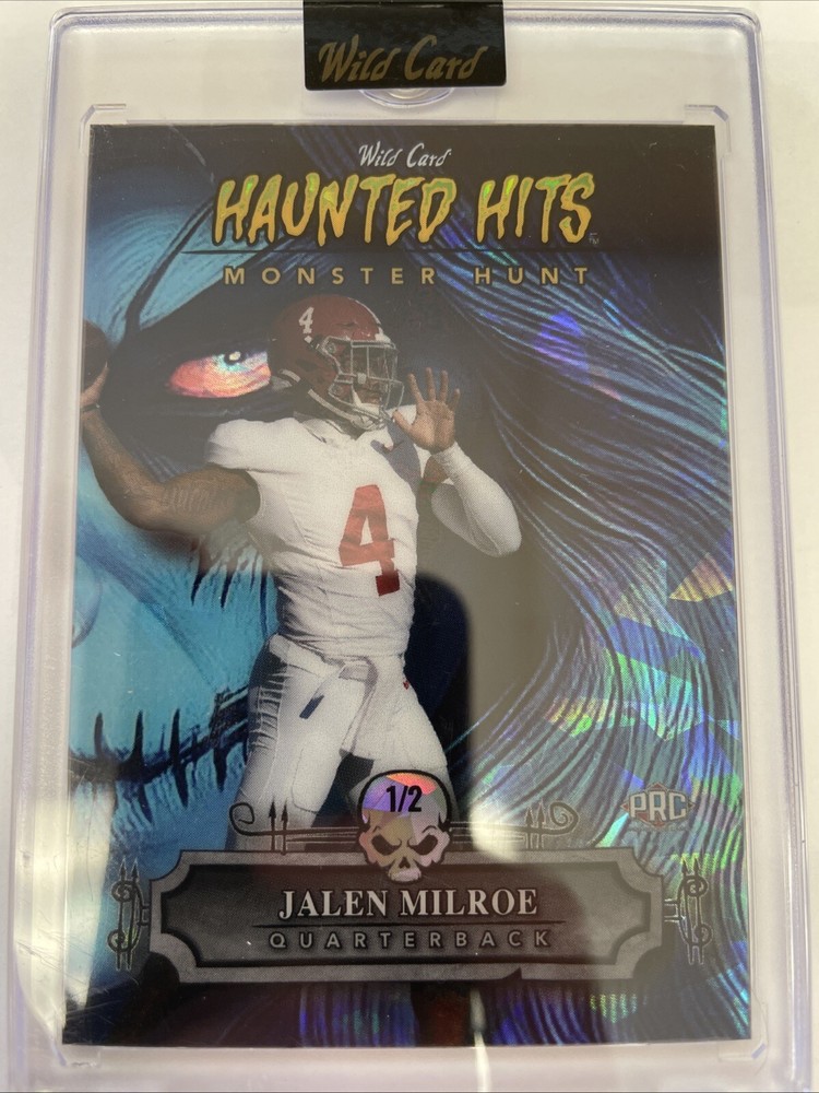 Jalen Milroe Alabama QB Declared Draft Pick PRC 1/2 Wild Card Haunted Hits