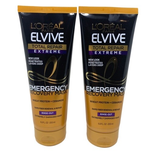 LOREAL PARIS ELVIVE TOTAL REPAIR EXTREME RECOVERY MASK 6.8 OZ PACK OF 2