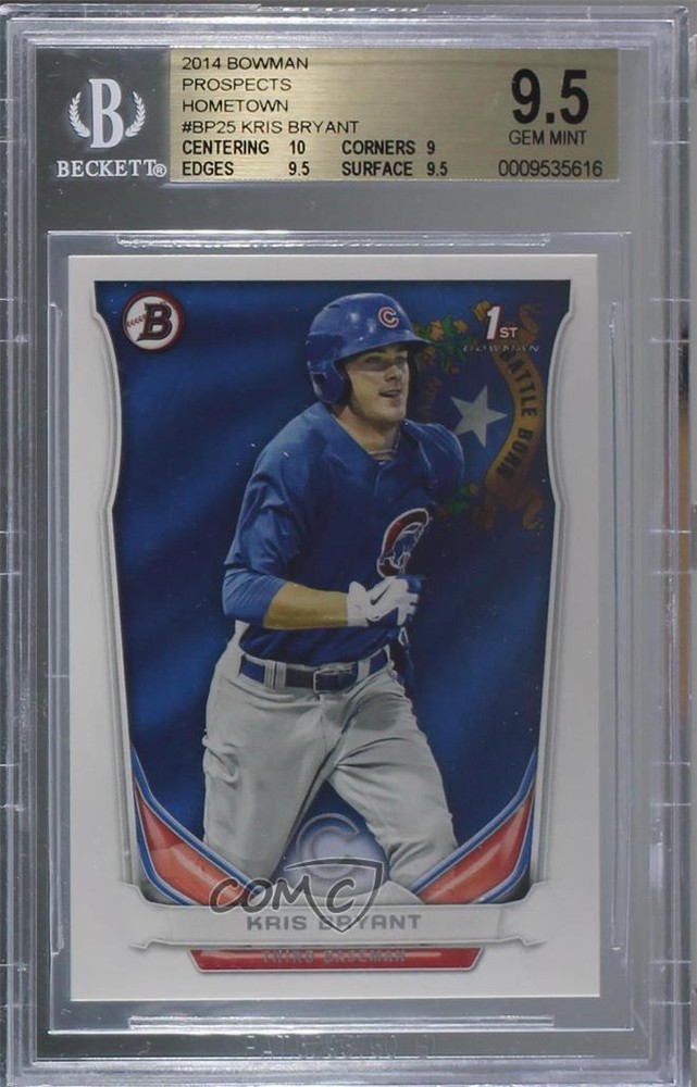 2014 Bowman Prospects Hometown Kris Bryant #BP25 BGS 9.5 GEM MINT