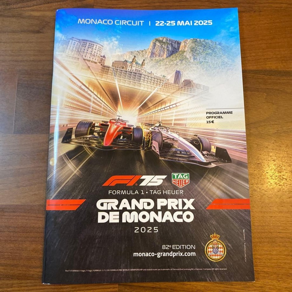 2025 F1 Monaco GP Official Program Lando Norris World Champion Race Edition