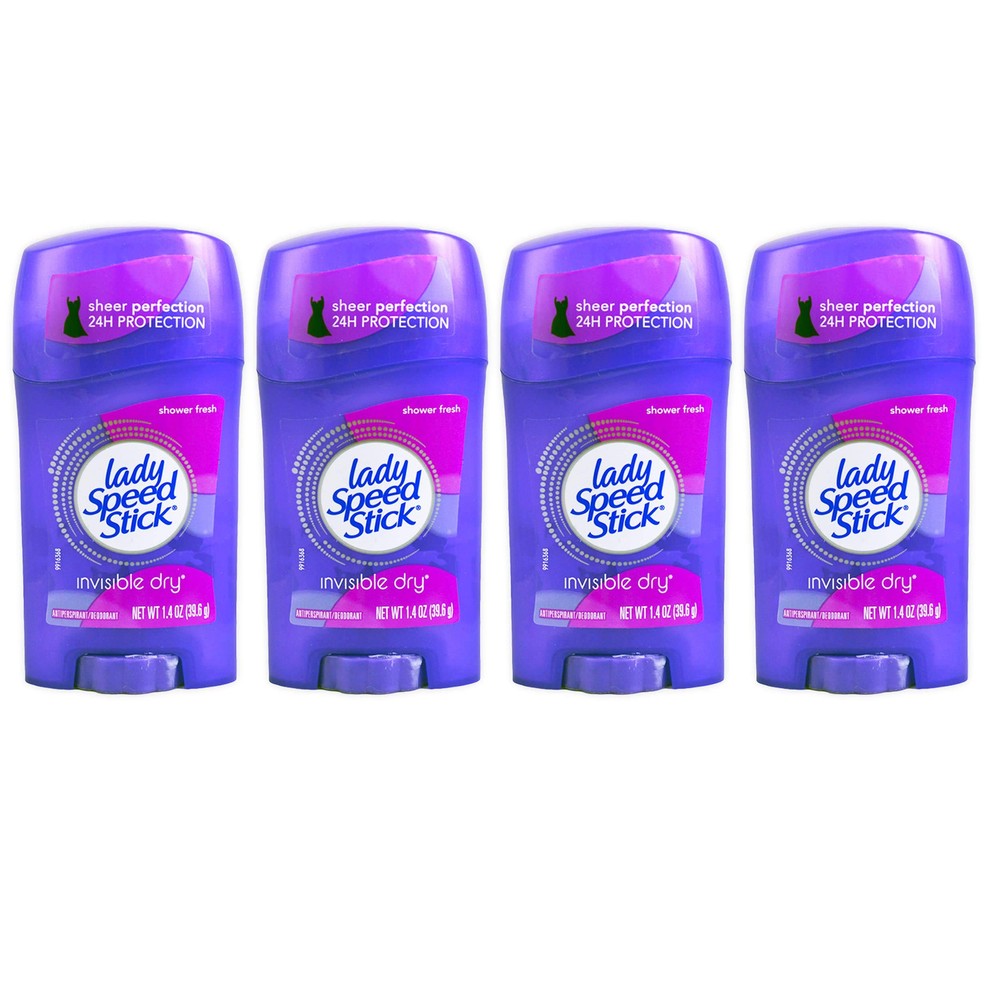 Invisible Dry Antiperspirant & Deodorant, Shower Fresh, 1.4 Ounce (Pack of 4)