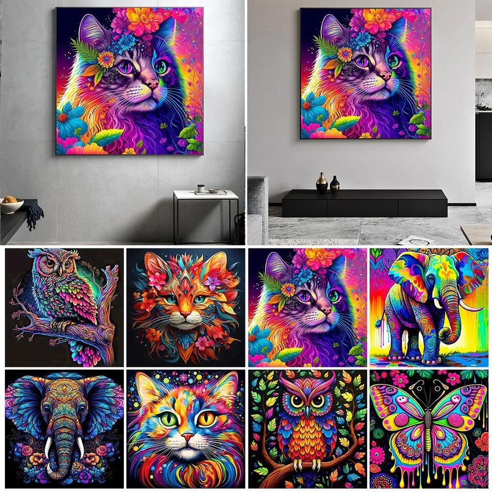 Diamonds Paintings Kit 5D Color Animal DIY Diamonds Art Kit for Beginners  T7N7