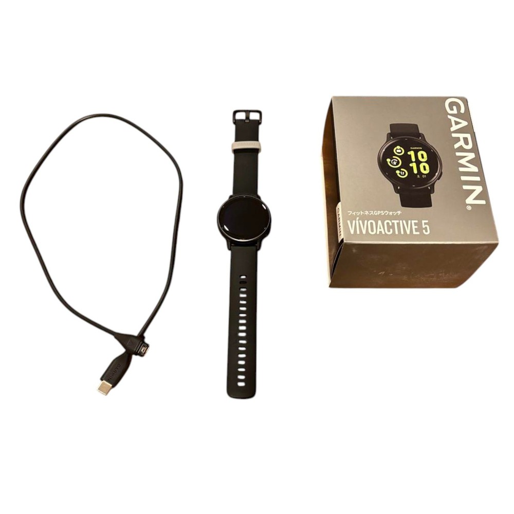 Garmin Vivoactive 5 GPS Fitness Smartwatch in Black with Charger Cable - Pre-Owned