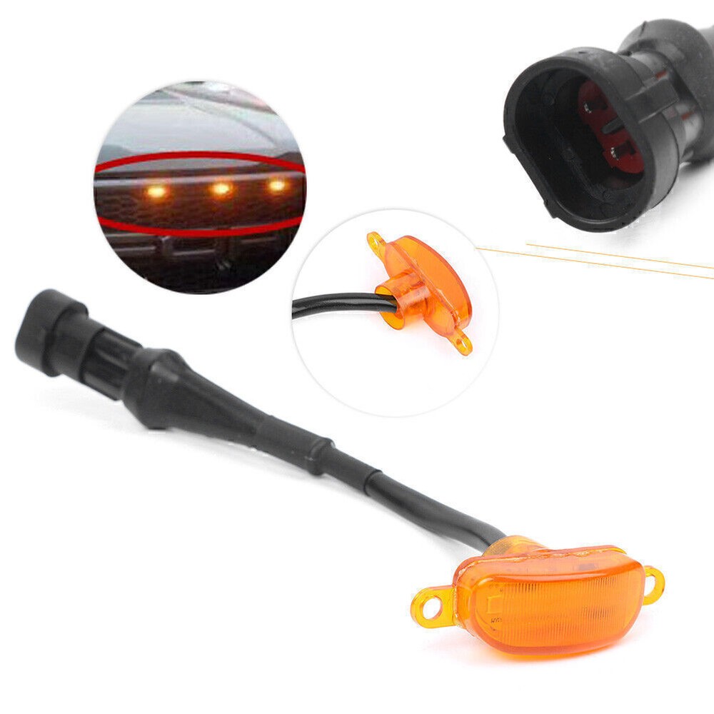 Car ABS LED Grille Amber Light Lamp For Ford F150 F-150 2004-2017 05 06 07 08 09