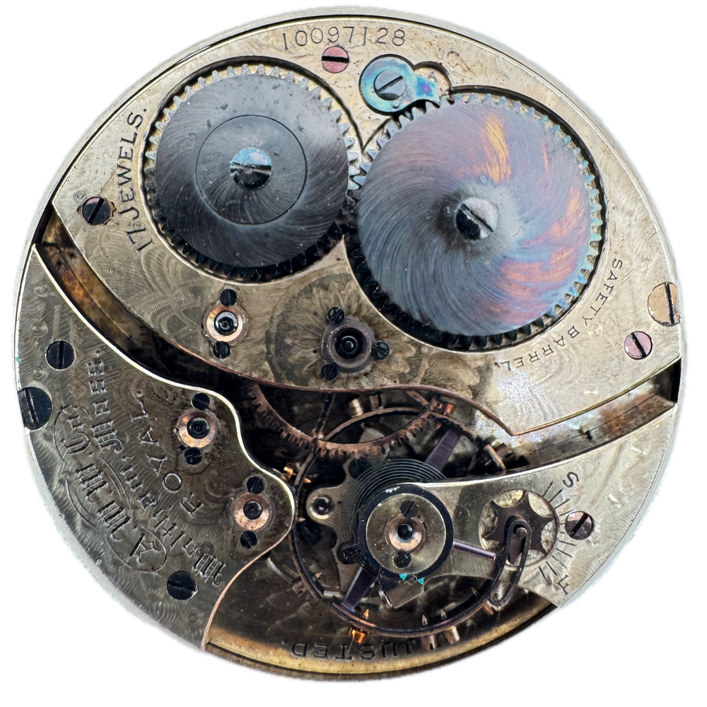 Antique 1900 Waltham 17 Jewel Hunter Pocket Watch Movement 12s Royal