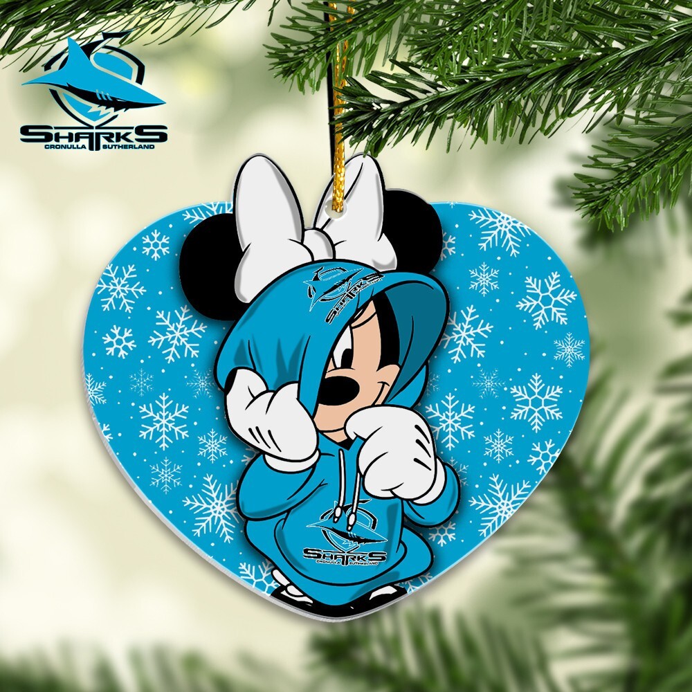 Sutherland Team Sharks Christmas Mouse Ornament Gifts For Fans