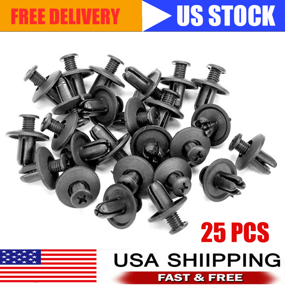 25-Pack Hyundai Bumper Fender Liner Screw Trim Retainer Clips 86590-28000