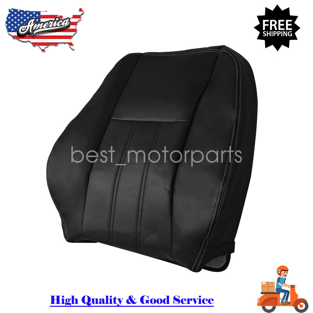 Black Leather Driver Top Back Seat Cover for 2011-2016 Chrysler Town & Country