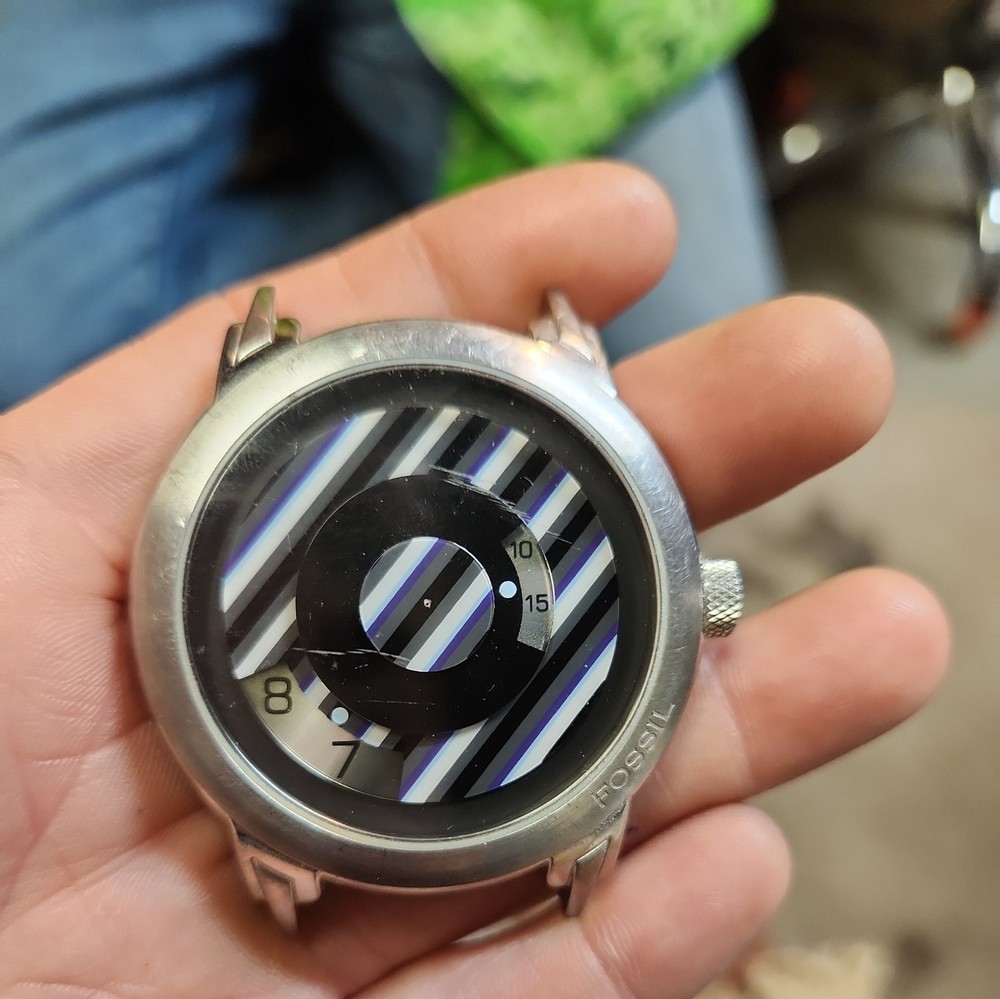 Fossil JR9637 Mens Jumphour Watch Copper Case Analog 5ATM Water Resistant