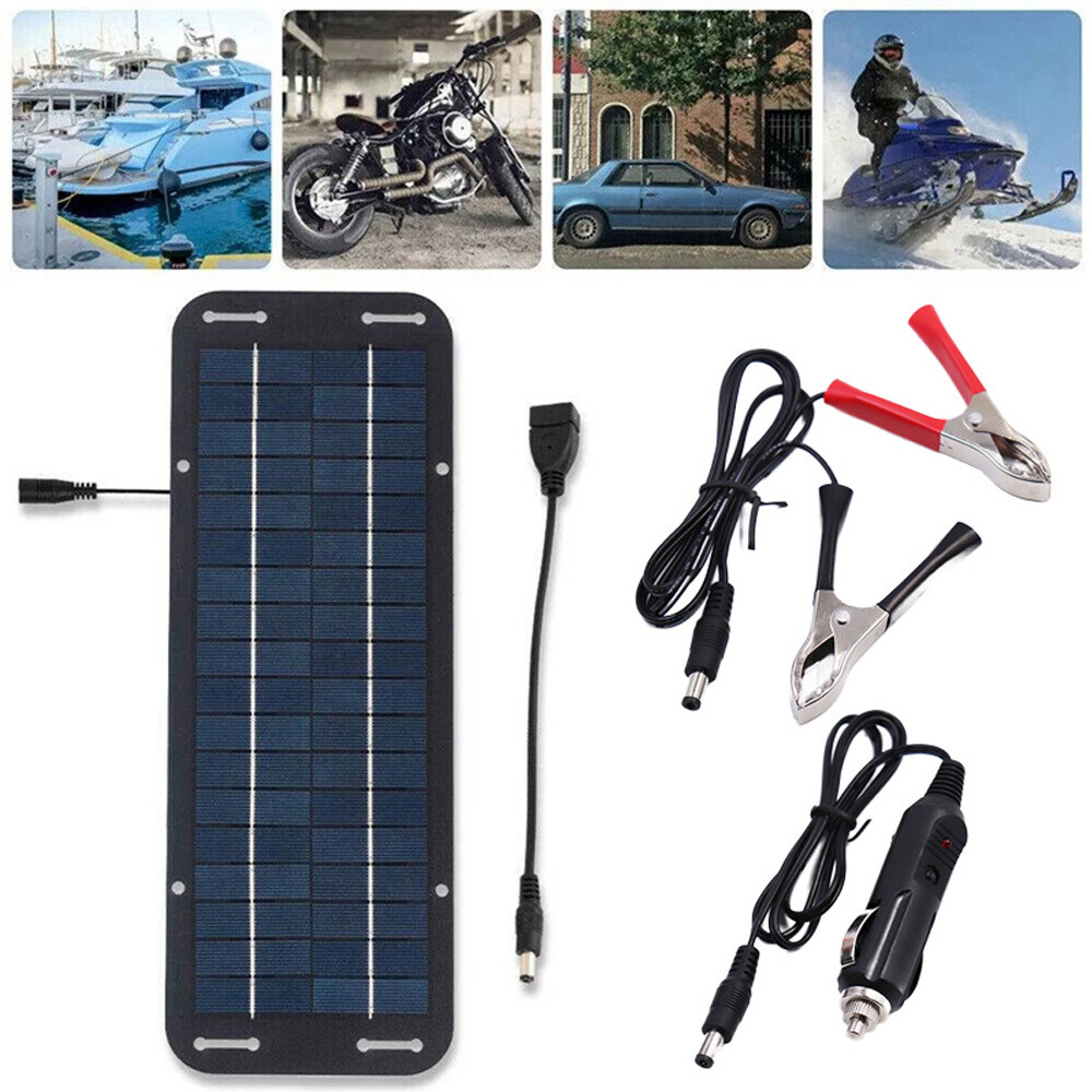 Universal Polycrystalline Solar Trickle Charger for Car, Van, Boat Battery