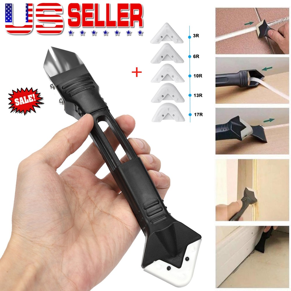 3-in-1 Silicone Caulk Finisher Scraper Grout Tool Kit
