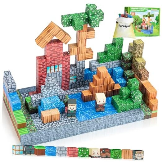 68pcs Magnetic Building Blocks Tiles for Kids Ages 4-8-12 – Creative Magnetic Forest STEM Toy