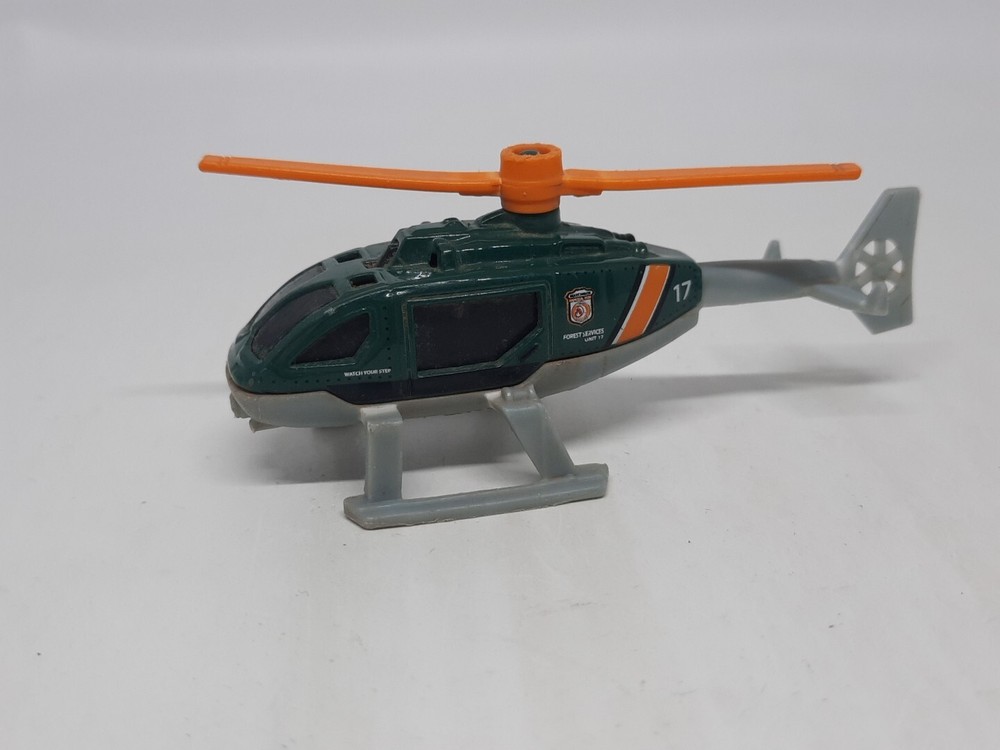 Vintage 2001 Matchbox Rescue Helicopter Forest Services Diecast Model