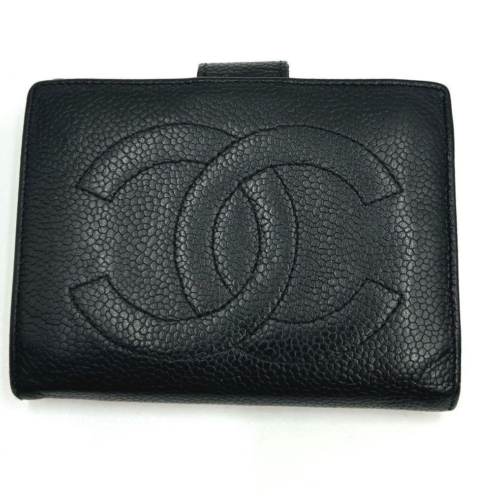Chanel Caviar Leather Two-Fold Wallet Authentic Japan Import