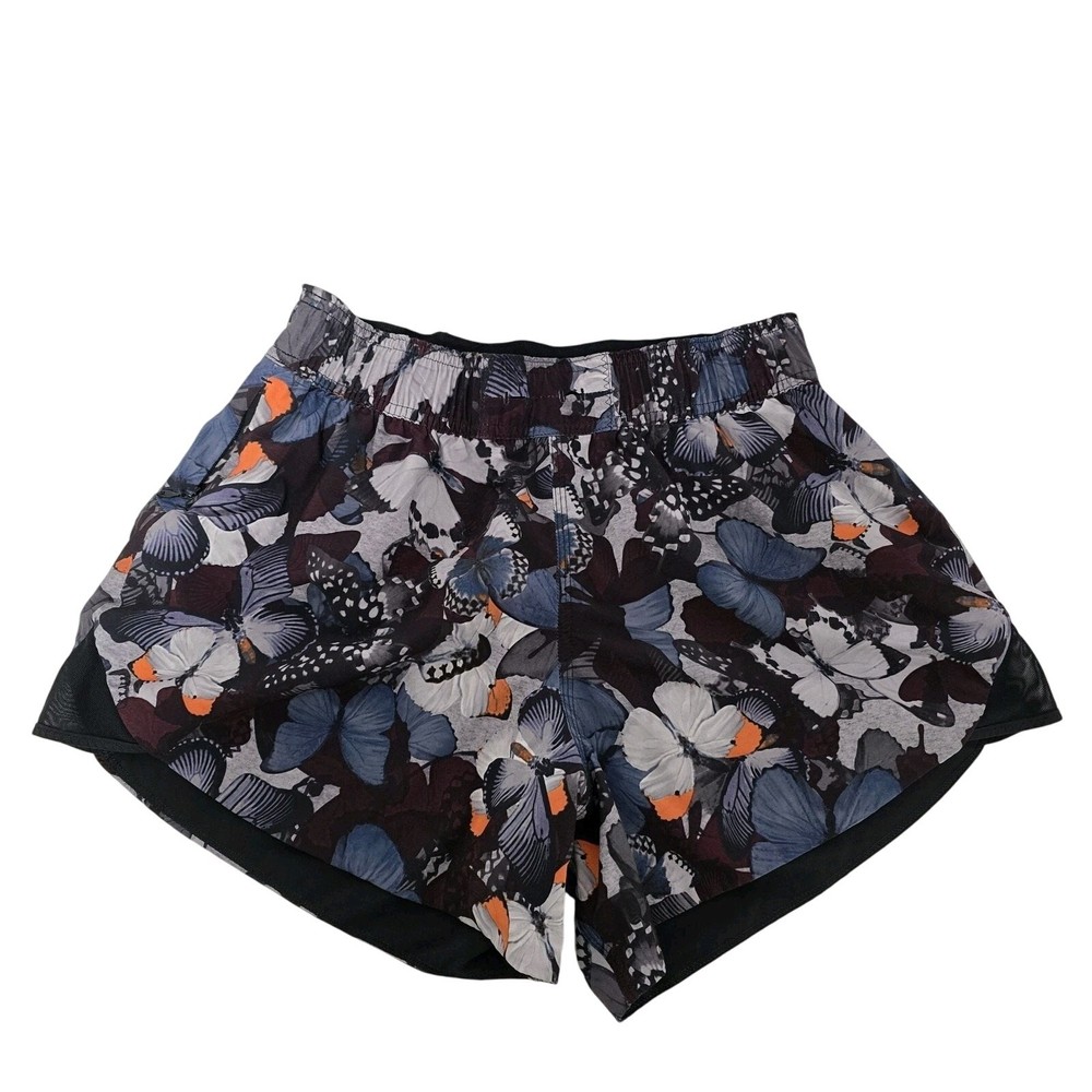 Lululemon Womens Speed Up 2.5 Inch Shorts Black Butterfly Track Cheer Size 6