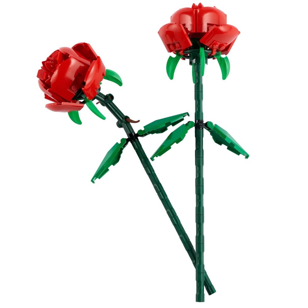 LEGO Red Roses Buildable Flower Set with 2 Displayable Blooms - 40460