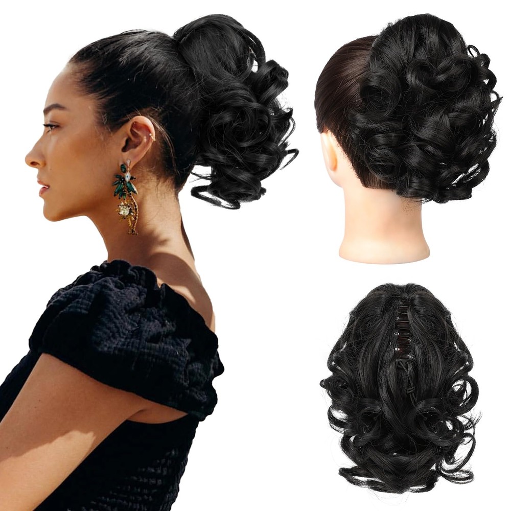 9-Inch Short Curly Wavy Ponytail Extension with Claw Clip for Natural Volume