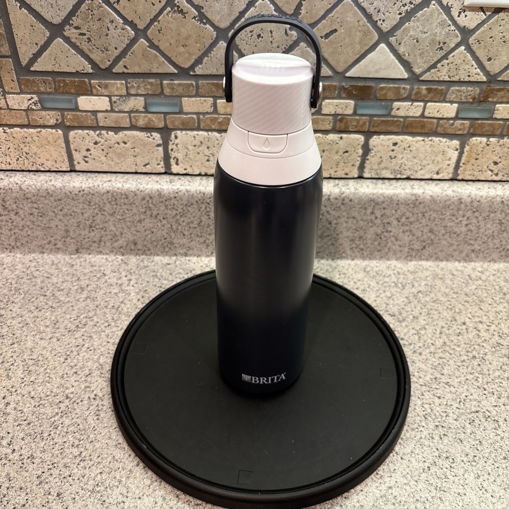 Brita Double Walled Stainless Steel Insul. Filtered Water Bottle-Grey