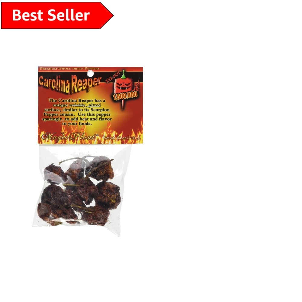 1/4 oz Dried Carolina Reaper Chili Pods – For the Ultimate Spice Challenge