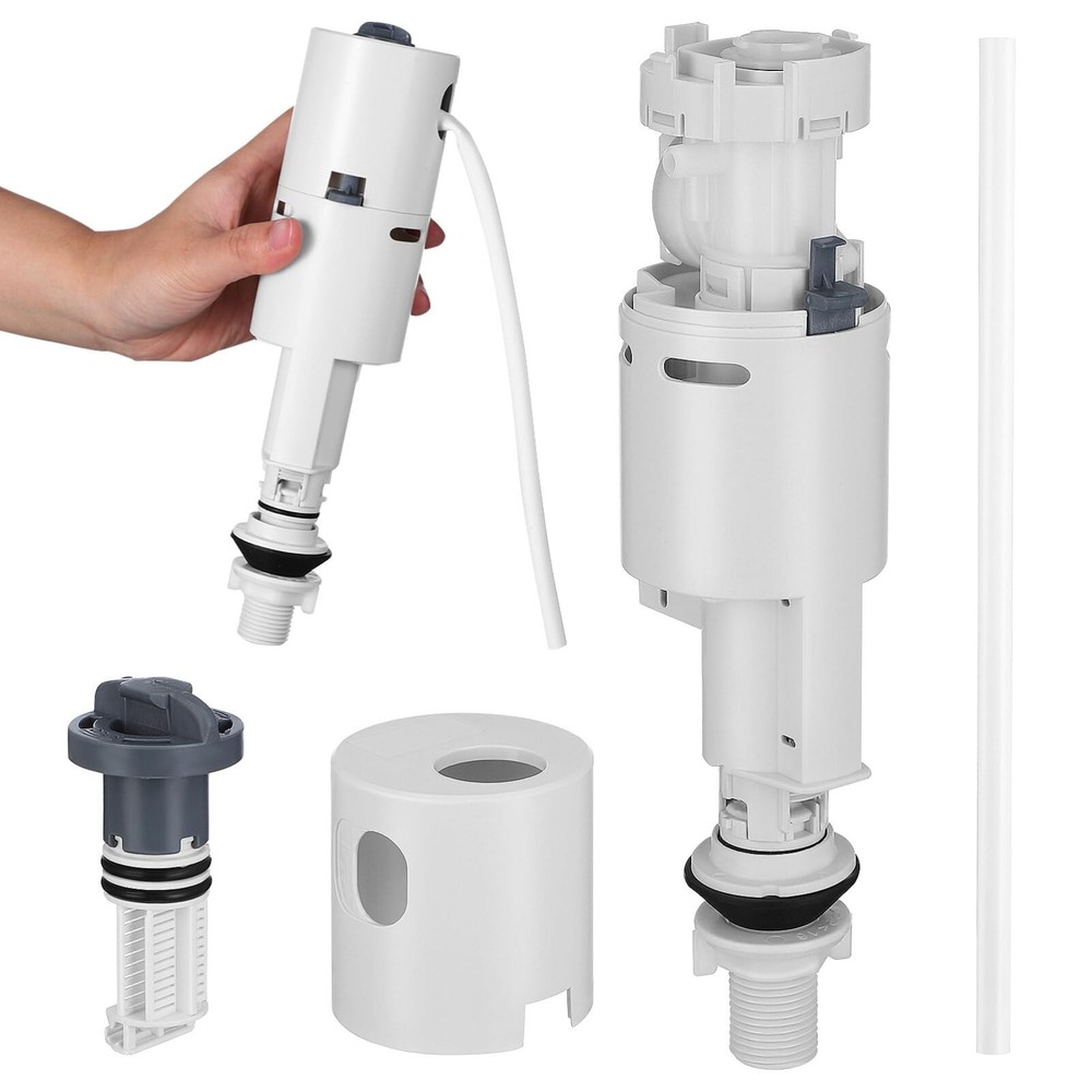 Universal Toilet Fill Valve Kit Low Noise Easy Install Adjustable Height Toil...