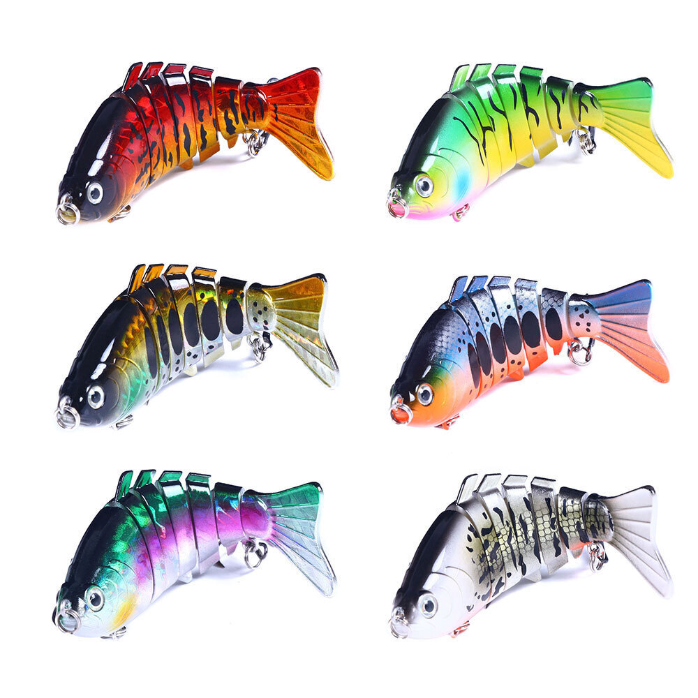 6PCS Swimbait Minnow Lures for Bass Fishing Bionic Fish Bait Gear
