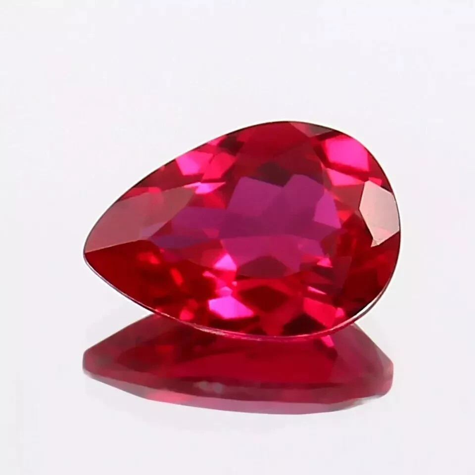 Outstanding Natural Burma Red Ruby Pear Shape 5.54 Ct Certified Loose Gemstone