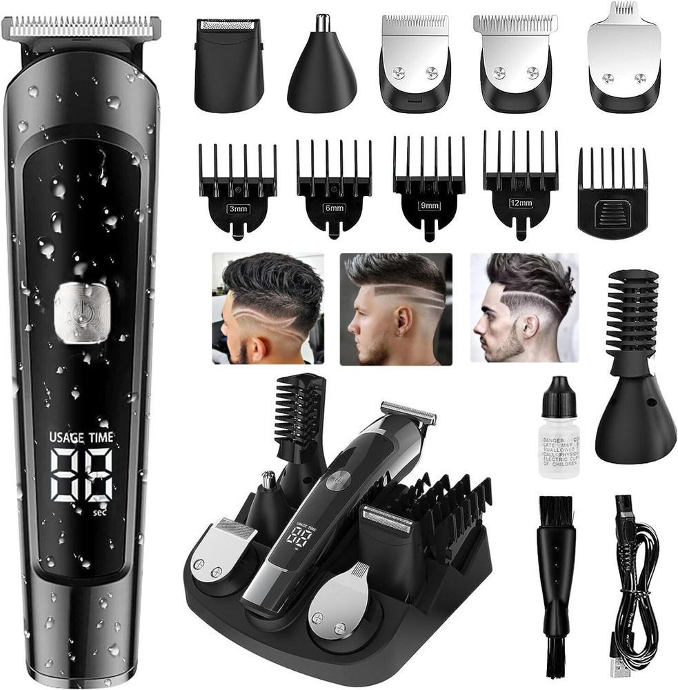 Cordless Professional Mens Hair Trimmer for Beard Body and Barbering