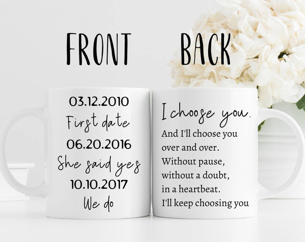 Choose You Wedding Vows Coffee Mug - Romantic Gift for Husband or Wife