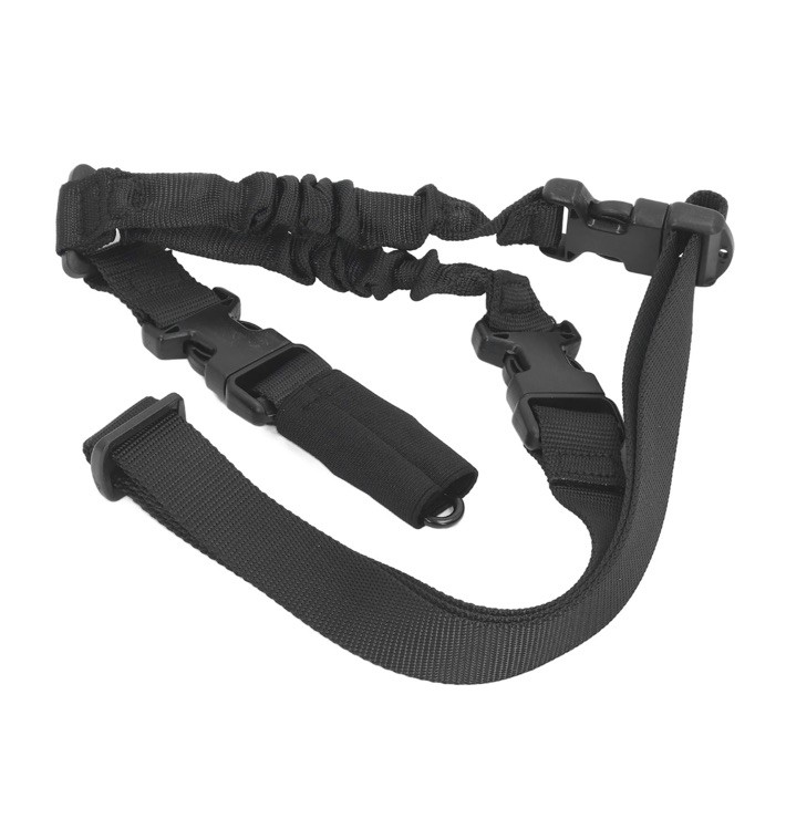 Tactical Bungee Rifle Sling with QD Buckle for Single Point Carry