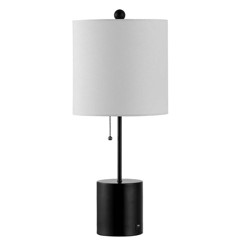 Lighting Collection Dalra Modern Black 25-inch USB Charging Port Bedroom Livi...