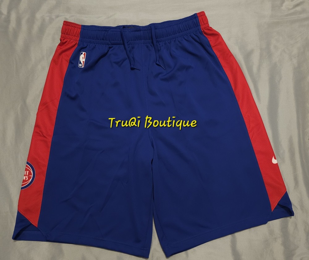 Nike DRI FIT NBA Team Issued Practice Basketball Shorts Detroit Pistons XL-TALL