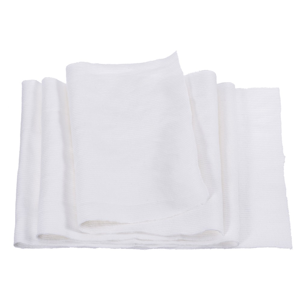 15cmx1m Elastic Cuff Ribbed Trim Cotton Fabric Knitted Ribbed Stretch Band White