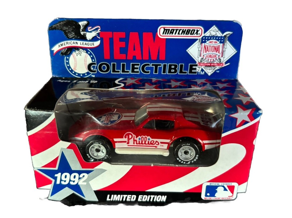 Matchbox 1992 Team Collectible Philadelphia Phillies 1979 Chevy Corvette Car