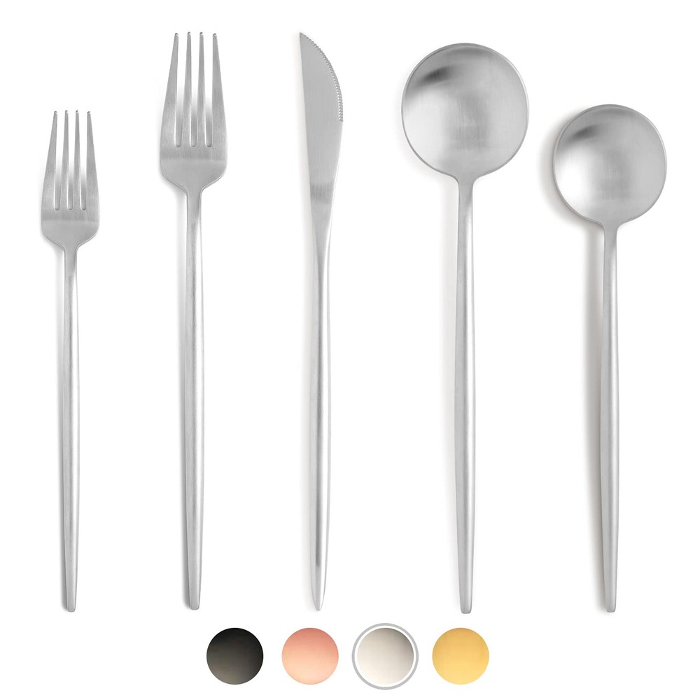 20-Piece Stainless Steel Silverware Set for 4, Durable Flatware Cutlery Collection