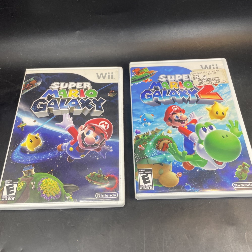 Super Mario Galaxy 1 and 2 - Nintendo Wii Lot - CIB, Tested and Working!