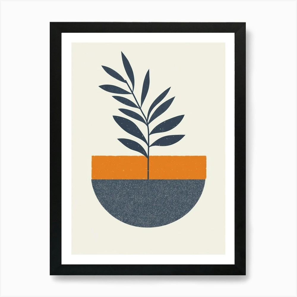 Tree in a Bowl 1 Framed Wall Art Canvas Print Poster Picture  