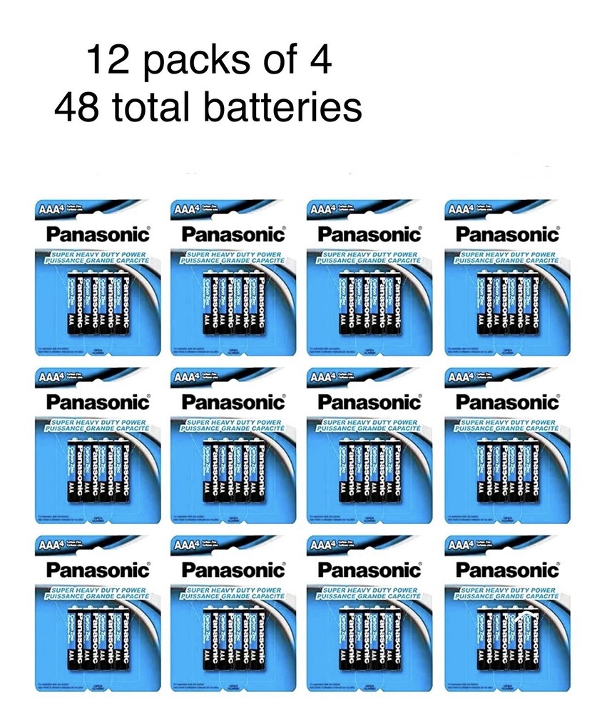 🌀 Pack of 48 Panasonic AAA Batteries SUPER HEAVY DUTY Long-Lasting  🌀