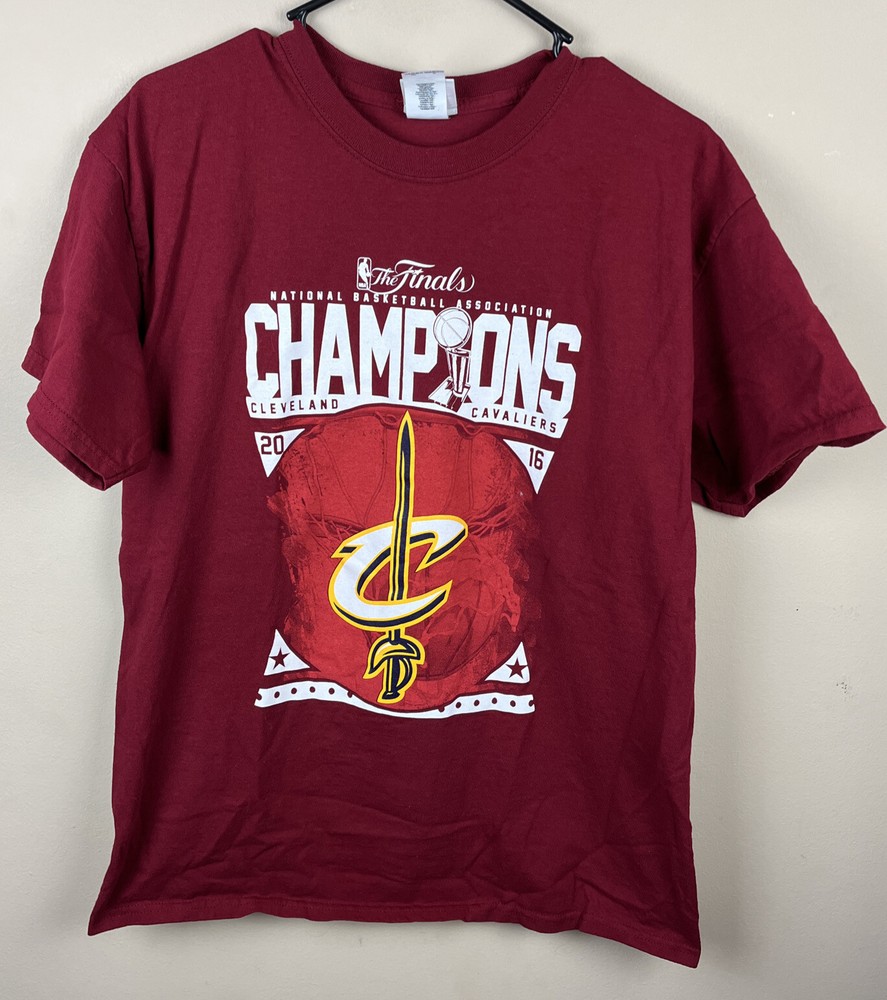 Cleveland Cavs Cavaliers Tshirt NBA Basketball Red 2016 Finals Adult Sz Lrg
