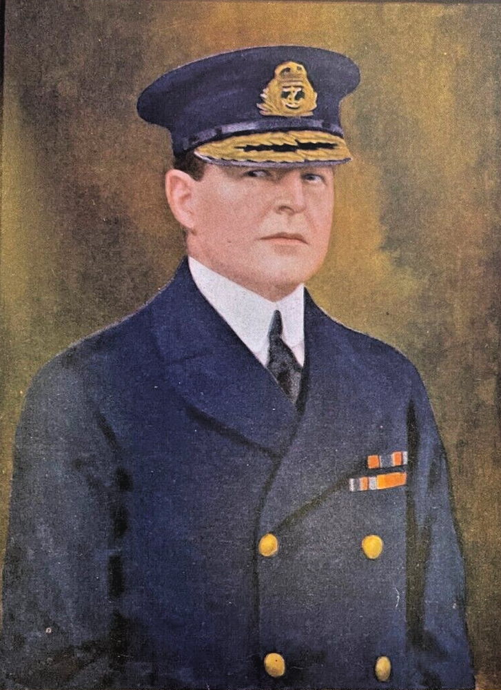 1917 Vintage Magazine Illustration British Admiral Sir David Beatty