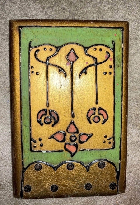 Vintage Early 20th Century Hand-Painted Arts & Crafts Keepsake Box