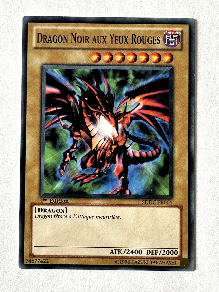 Yu-Gi-Oh Card - JCC - Black Dragon with Red Eyes - SDDC-FR005