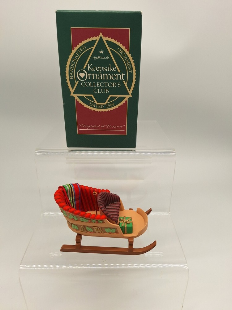 1988 Hallmark Keepsake Collector Club Sleighful of Dreams Ornament