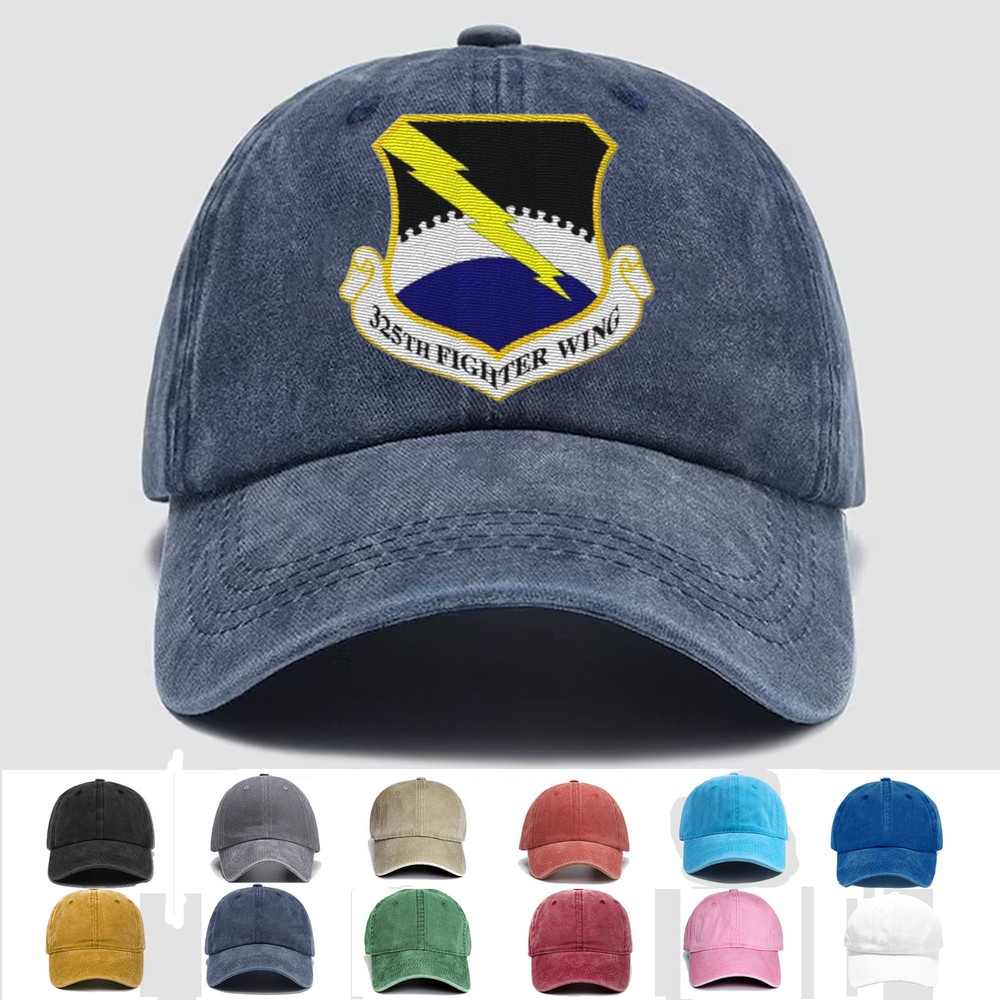 Custom Personalization Embroidered Hat 325th Fighter Wing, Veteran Cap,Gift Idea
