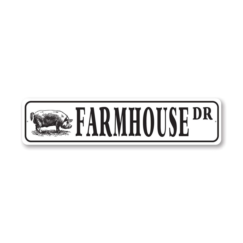 Rustic Farmhouse Metal Street Sign for Home Decor