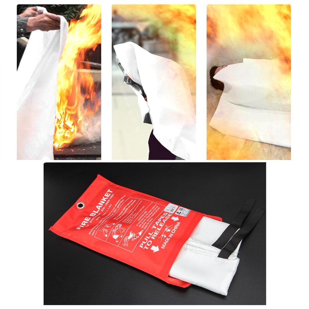 Secure Extinguishing Shield Fiberglass Fire Blanket for Home and Camping