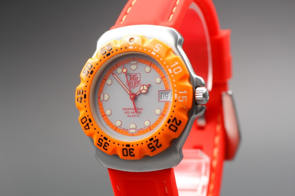 [EXC+++++] TAG Heuer 373.513 Formula 1 Professional Orange Quartz Men’s Watch